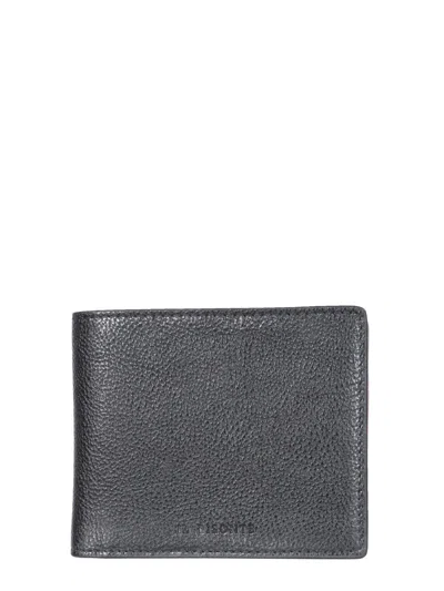 Il Bisonte Bifold Wallet With Logo In Black