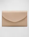 Il Bisonte Bigallo Envelope Flap Leather Clutch Bag In Caffe Latte