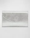 Il Bisonte Bigallo Envelope Flap Leather Clutch Bag In Silver