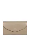 Il Bisonte Bigallo Flap Leather Clutch Bag In Neutral