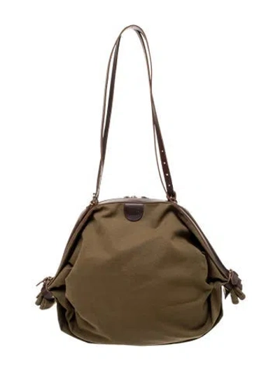 Pre-owned Il Bisonte Canvas Tote In Neutrals
