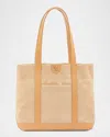 Il Bisonte Caramella Medium Canvas Shopper Tote Bag In Black / Natural