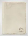 Il Bisonte Classic Bifold Leather Card Case In Platino