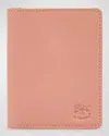 Il Bisonte Classic Bifold Leather Card Case In Pompelmo