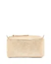 Il Bisonte Classic Leather Zip Pouch In Neutral