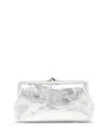 Il Bisonte Classic Manuela Leather Clutch In Gray