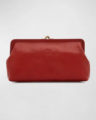 IL BISONTE CLASSIC VACCJETTA LEATHER CLUTCH BAG