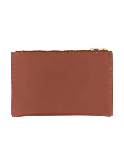 Il Bisonte Classic Zip Wallet In Red