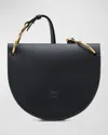 Il Bisonte Consuelo Brushed Leather Flap Shoulder Bag In Black