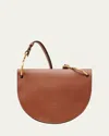 Il Bisonte Consuelo Brushed Leather Flap Shoulder Bag In Bw273 E Cioccolato