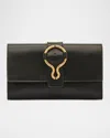 Il Bisonte Consuelo Flap Leather Clutch Bag In Black