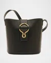 Il Bisonte Consuelo Leather Bucket Bag In Black