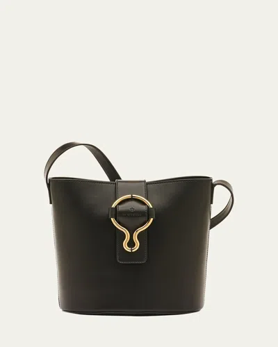 Il Bisonte Consuelo Leather Bucket Bag In Black