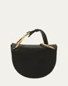 Il Bisonte Consuelo Ring Flap Leather Crossbody Bag In Black