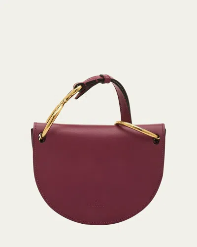 Il Bisonte Consuelo Ring Flap Leather Crossbody Bag In Red