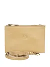 Il Bisonte Double-zip Leather Clutch In Neutral
