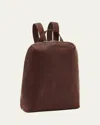 Il Bisonte Duccio Zip Calf Leather Backpack In Caffe