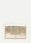 Il Bisonte Esperia Medium Metallic Leather Wallet In Platino