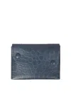 Il Bisonte Crocodile-embossed Wallet In Blue