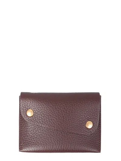 Il Bisonte European Leather Card Holder In Brown