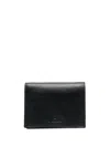 Il Bisonte Flap Slit-pocket Small Wallet In Black