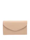 Il Bisonte Foldover Leather Clutch Bag In Neutral