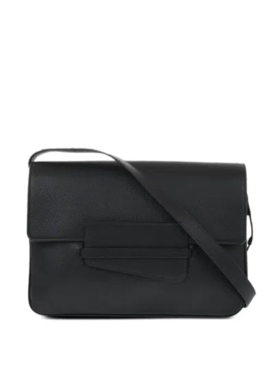 Il Bisonte Hammered Leather Bag In Black
