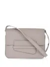 Il Bisonte Hammered Leather Shoulder Bag In Gray