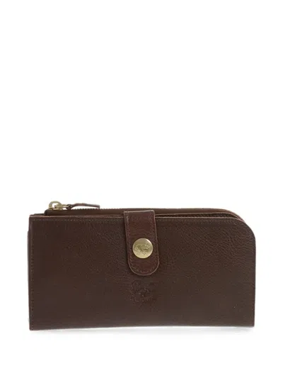 Il Bisonte Hammered Leather Wallet In Brown