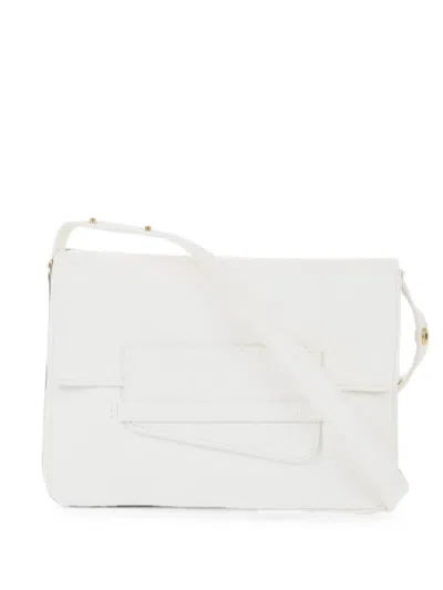 Il Bisonte Hammered-leather Shoulder Bag In White
