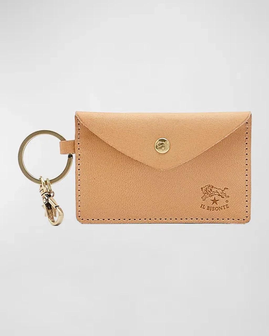 Il Bisonte Keyring Leather Card Holder In Natural | ModeSens