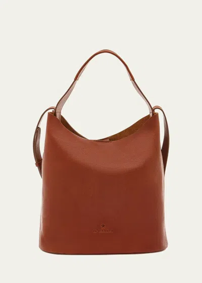 Il Bisonte Women's Le Laudi Leather Bucket Bag In Seppia