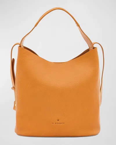 Il Bisonte Le Laudi Leather Bucket Bag In Natural