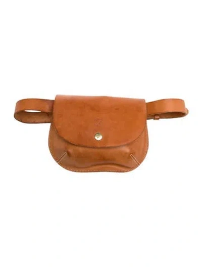 Pre-owned Il Bisonte Leather Belt Bag In Brown