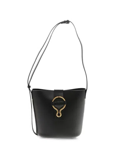 Il Bisonte Leather Bucket Bag In Black