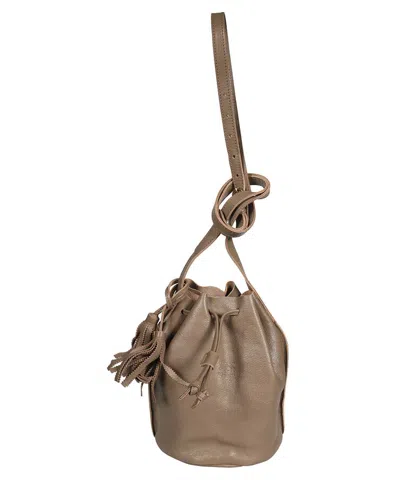 Il Bisonte Leather Bucket Bag In Brown