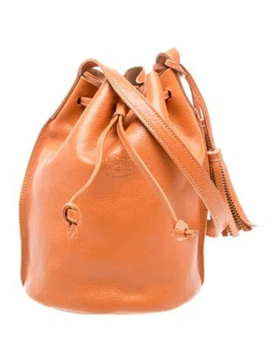 Pre-owned Il Bisonte Leather Bucket Bag In Brown