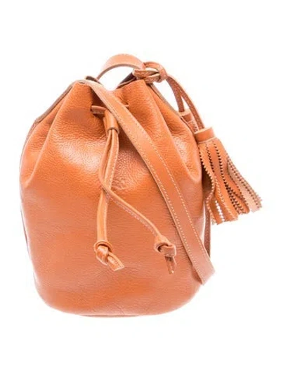 Pre-owned Il Bisonte Leather Bucket Bag In Brown