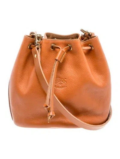 Pre-owned Il Bisonte Leather Bucket Bag In Brown