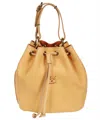 Il Bisonte Leather Bucket Bag In Sand