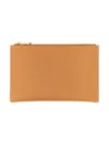 Il Bisonte Oliveta Zip Vacchetta Leather Card Case In Buff