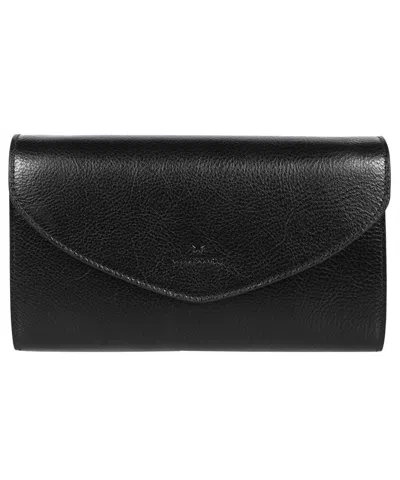 Il Bisonte Leather Clutch In Black