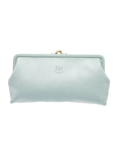 Pre-owned Il Bisonte Leather Clutch In Blue
