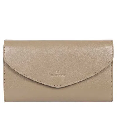 Il Bisonte Leather Clutch In Gray