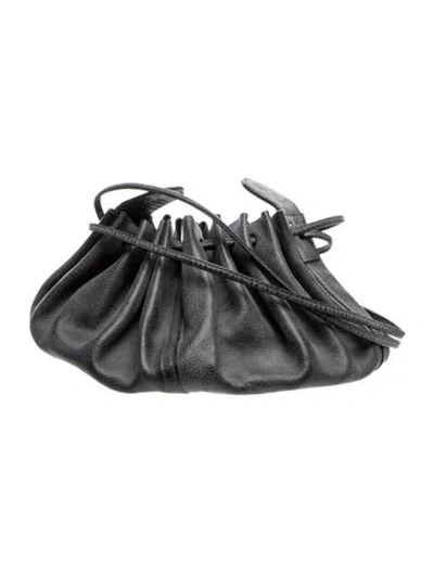 Pre-owned Il Bisonte Leather Clutch In Gray