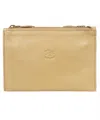 Il Bisonte Leather Clutch In Sand