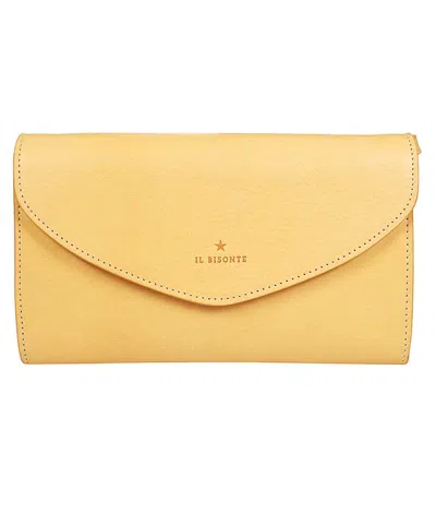 Il Bisonte Leather Clutch In Sand