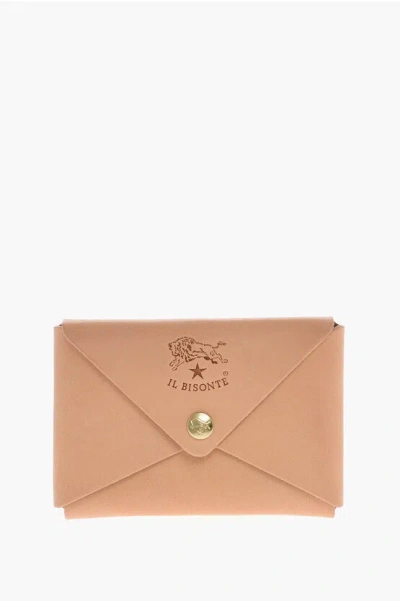 Il Bisonte Leather Coin Holder In Brown