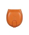 Il Bisonte Leather Coin Wallet In Orange