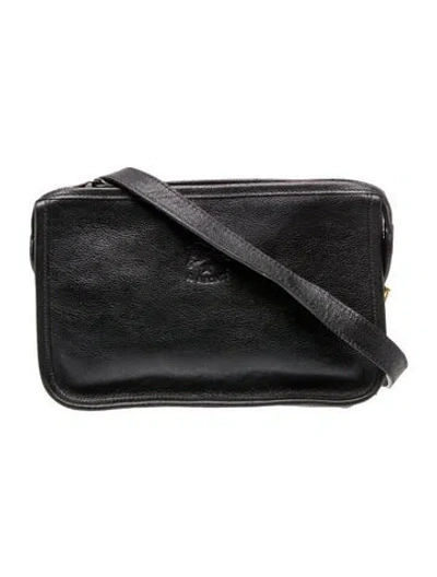 Pre-owned Il Bisonte Leather Crossbody Bag In Black